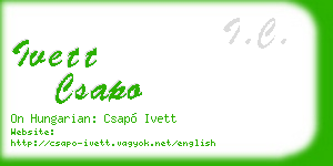 ivett csapo business card